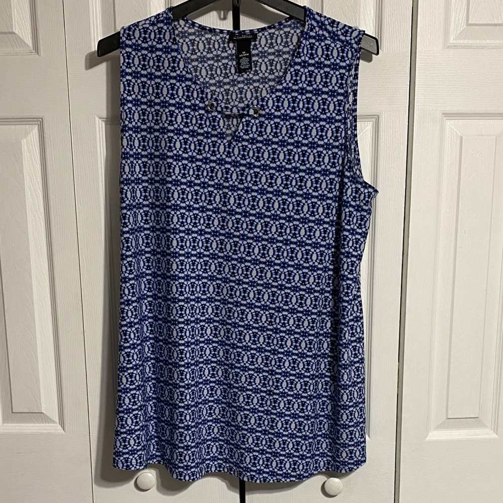 Anywhere by Cathrines blue & white blouse top shirt size 2X